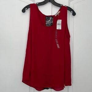 Brand new! Red cami with lace accent